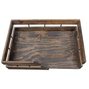 VTG XLarge dog bed solid wood raised rails daybed platform legs winter 32x21